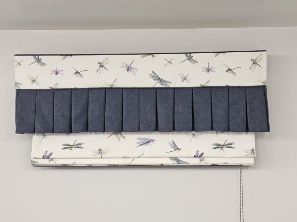 roman blinds with box pleat pelmet